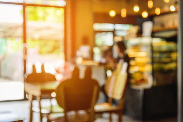 Fondo abstracto de la cafetería borrosa - efecto filtro vintage —  Fotos de Stock