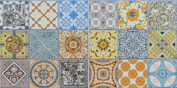 Azulejos de cerámica de pared patrones Mega conjunto de Tailandia parque público . — Foto de Stock