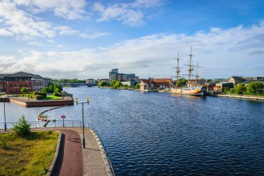 Nehir tees Stockton-on-tees, İngiltere