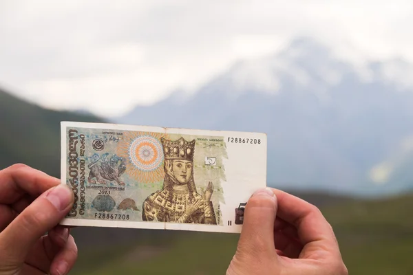 Georgian lari money — Stock Photo, Image