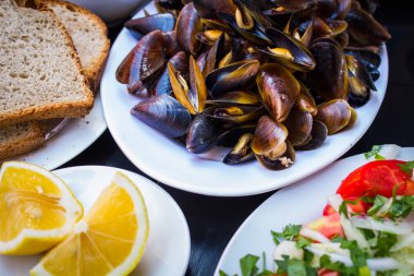 Lezzetli pişirilmiş midye