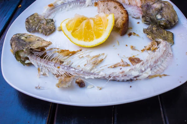 Rottami di pesce fritto — Foto Stock