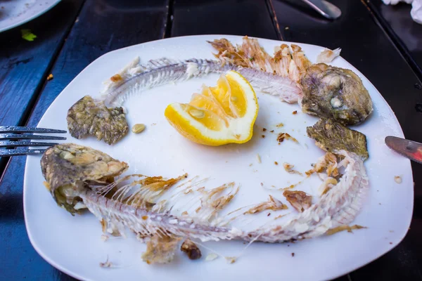 Kızarmış balık artıkları