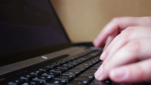 Manos escribiendo en el teclado de la computadora — Vídeos de Stock