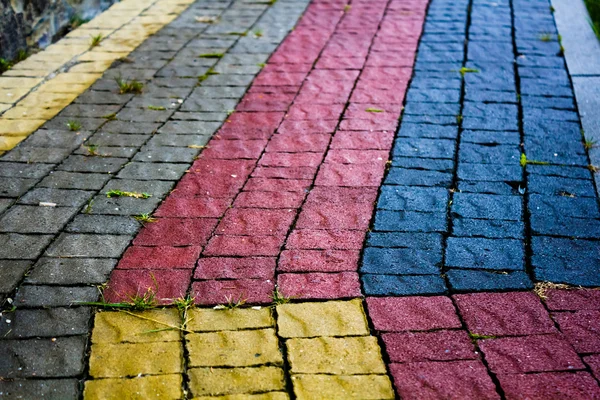 Colored paving slabs — Stock Photo, Image