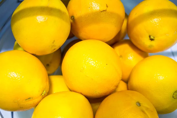Большие апельсины на стойке — стоковое фото