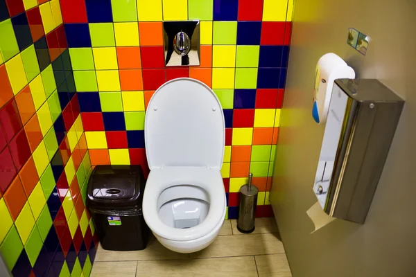 Toilet cubicle in cafe — Stock Photo, Image