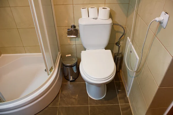 The toilet and shower — Stock Photo, Image