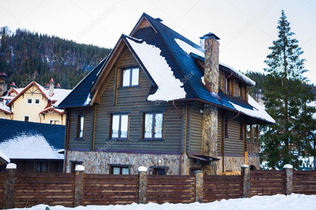 Big house in the Carpathian mountains