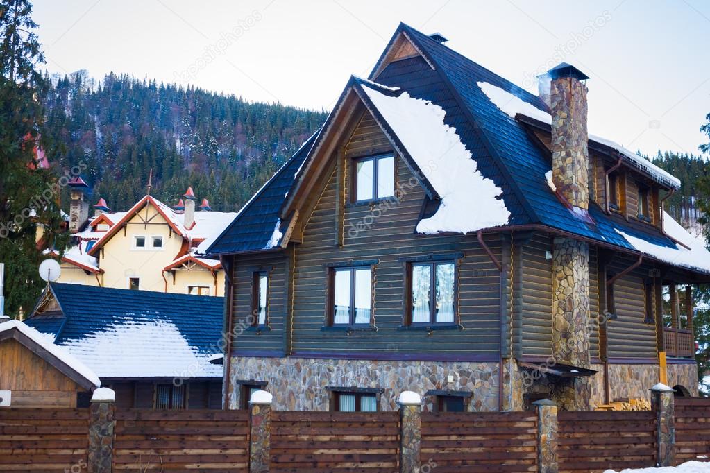 Big house in the Carpathian mountains