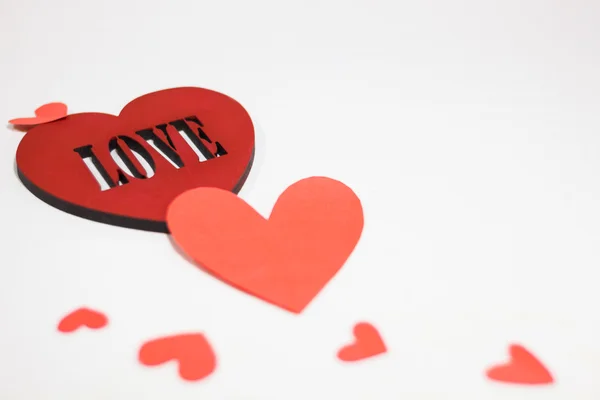 Yazıt sevgi ile büyük kırmızı kalp