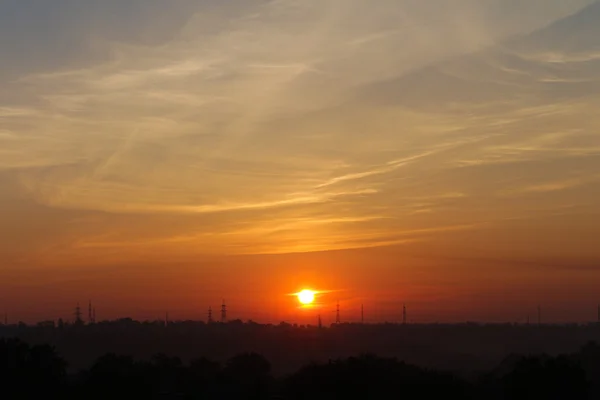 Red sunrise suns — Stock Photo, Image