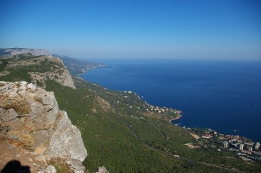 Kırım dağların panoramik manzarası