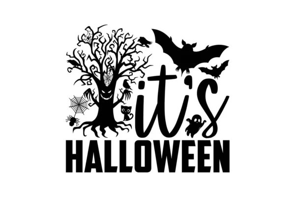 Jego Halloween Projekt Koszuli Halloween Ręcznie Rysowane Frazy Literowe Izolowane — Wektor stockowy