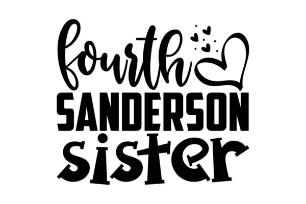 Четвертая Сестра Сандерсон Элемент Графического Дизайна Каллиграфии Векторный Знак Дизайн — стоковый вектор