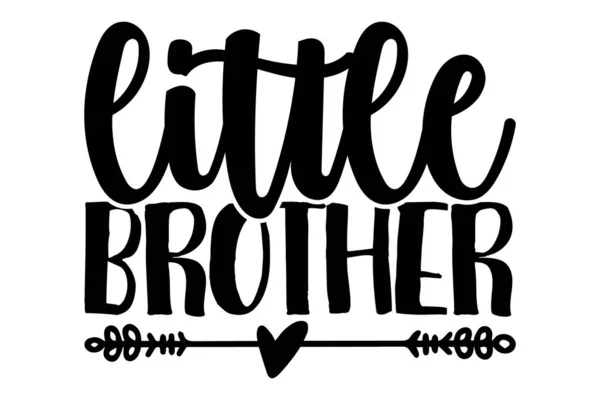 Mały Brat Projekt Koszulki Noworodka Ręcznie Rysowane Frazy Literowe Projekt — Wektor stockowy