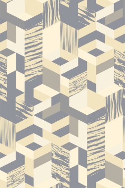 Retro renklerde vektör soyut geometrik arkaplan