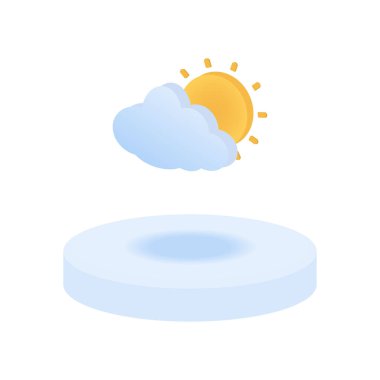 parlak arkaplan ile vektör hava tahmin simgesi.