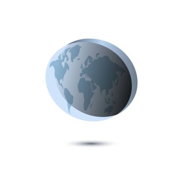 Mavi gezegen. Vektör illüstrasyonu EPS10