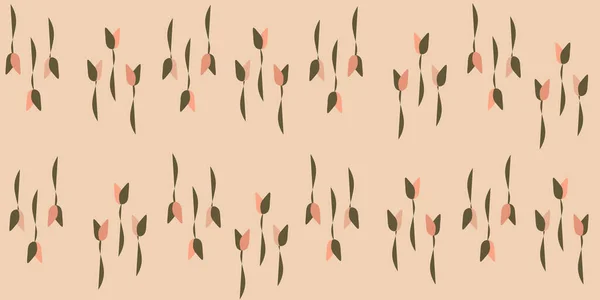 Nahtloses Ikat-Muster mit dem Bild von Blumen. — Stockvektor