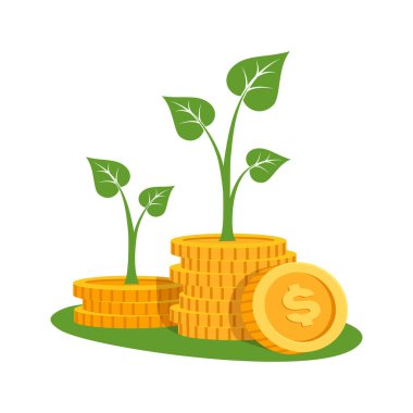 Genç birçok altın sikke yığını Filiz