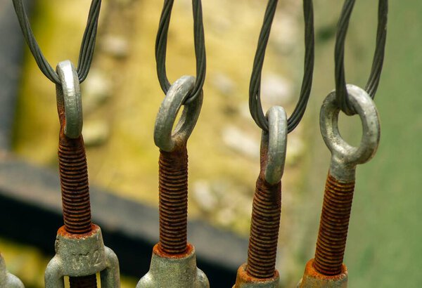 Rusty steel wires looks still very strong