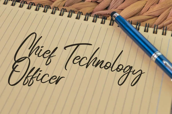 Pen and notebook written with CHIEF TECHNOLOGY OFFICER.