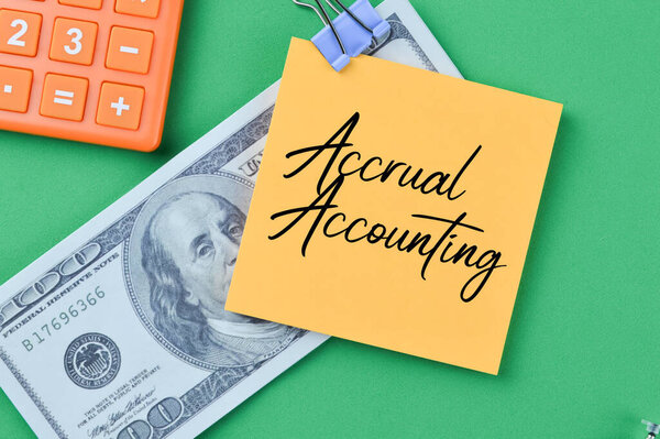 memo note written with ACCRUAL ACCOUNTING