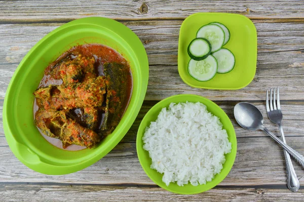 메기는 맛있는 쌀이다 말레이시아 사람들이 — 스톡 사진