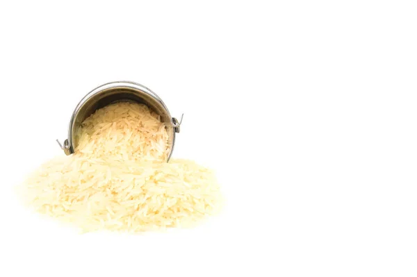 白地に隔離された米の正面図 — ストック写真