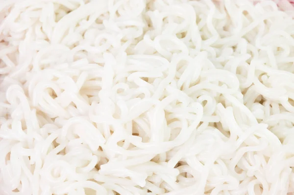 Крупный План Лапши Белым Вареным Рисом — стоковое фото