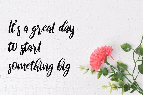 Citazione Motivazionale Scritta Con Great Day Inizing Whmething Big — Foto Stock