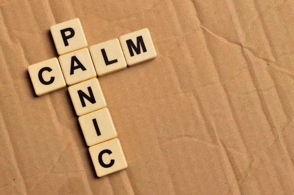 알파벳 글자의 Calm Panic — 스톡 사진