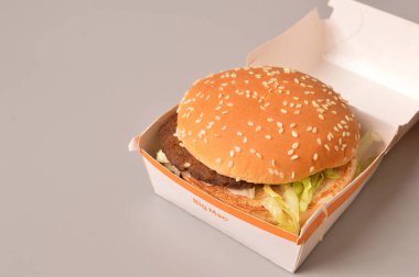Klang, Malezya: 24 Haziran 2021 hamburgerci. Boşluğu kopyala