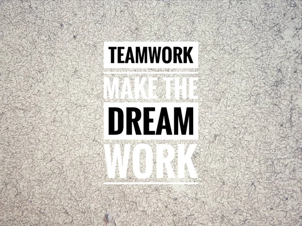 Motivationszitat Geschrieben Mit Teamwork Make Traam Work — Stockfoto