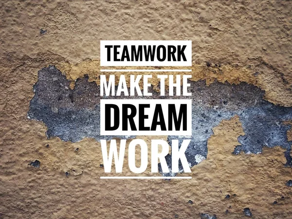 Motivational Quote Written Teamwork Make Dream Work — Stock Photo, Image