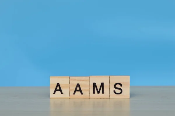 Wooden Blocks Text Words Aams Stands Accredited Asset Management Specialist — Stock Photo, Image