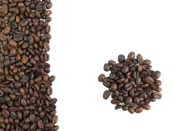 白を基調としたコーヒー豆のブラウンロースト — ストック写真