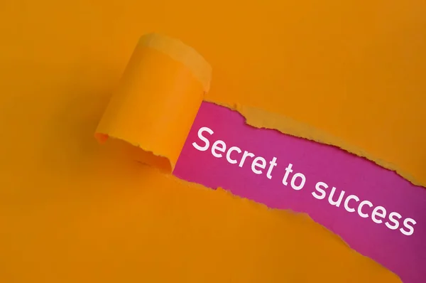 Vridpapper Skrivet Med Text Secret Success — Stockfoto