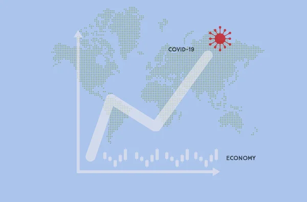 Koronavirus Dopad Globální Ekonomiky Akciové Trhy Finanční Krize Koncepce — Stock fotografie