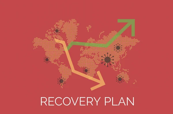 План Восстановления Бизнеса Пандемии Ковида Концепция Экономического Кризиса — стоковое фото