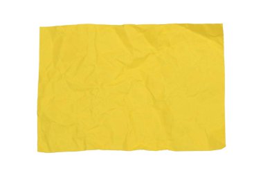 Dokunsal bir his için gölgeler ve röfleler içeren buruşuk sarı kağıt dokunun yakın çekimi.