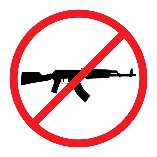 Inga vapen tillåtna tecken. Royaltyfria illustrationer