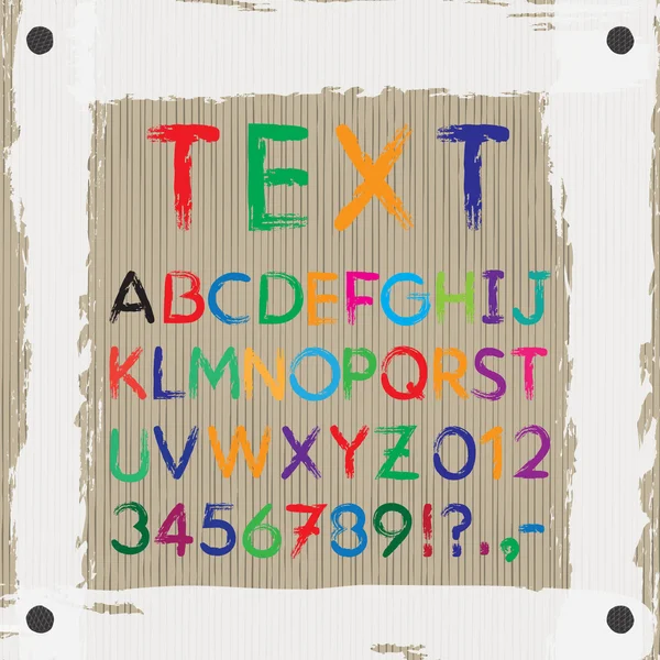 Board for text and images. Font. Alphabet. — Stock Vector