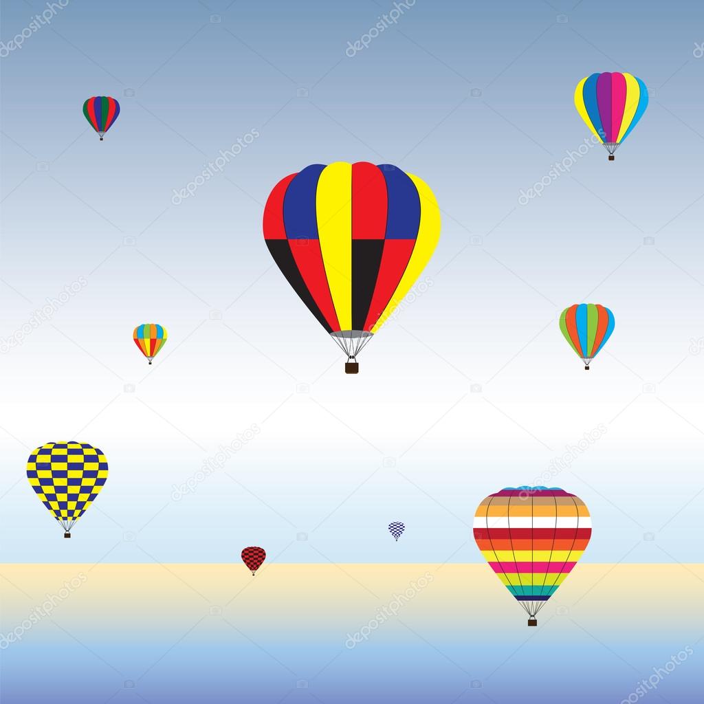 Hot Air Balloons in air. Festival, holiday of Hot Air Balloons.