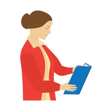 Kadın bir kitap okuma. Öğretmen.