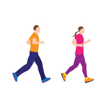 Çalışan insanlar, çift. Erkek ve kadın.