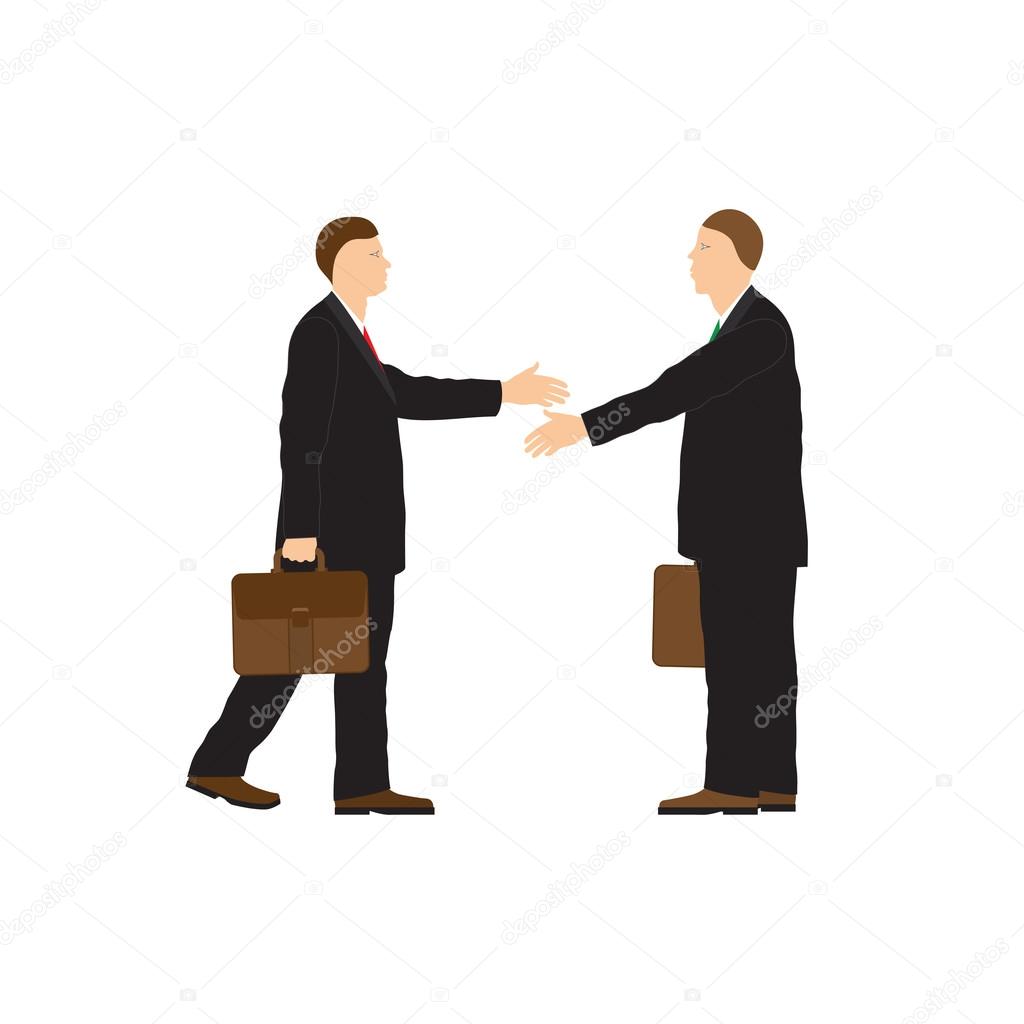 Two businessmen. Handshake.
