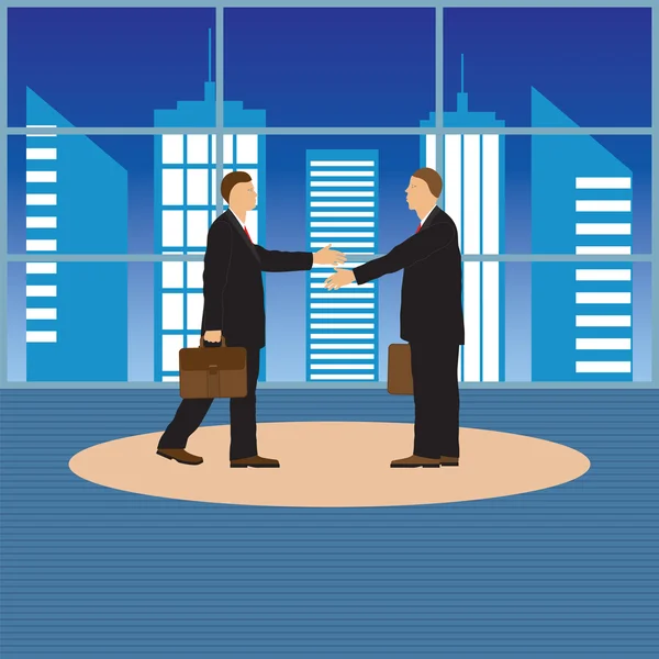 Two businessmen. Handshake. — Stock Vector