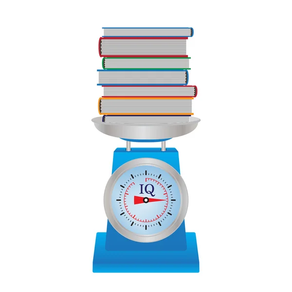 Books on the scales. — Stock Vector